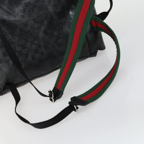 GUCCI GG Implementation Web Sherry Line Backpack Black Silver 347984 Auth ka1009 main image 10